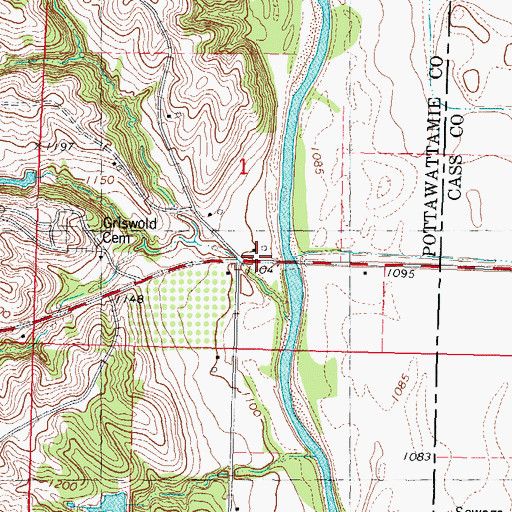 Topographic Map of Prairie Flower Post Office (historical), IA
