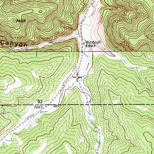 Topographic Map of McWilliams Canyon, CO