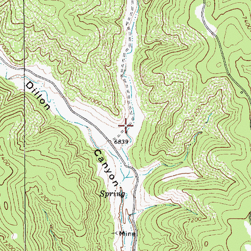 Topographic Map of Coal Canyon, NM