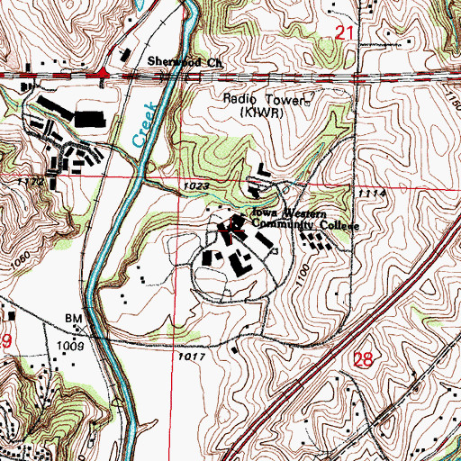 Topographic Map of Fremont Hall, IA