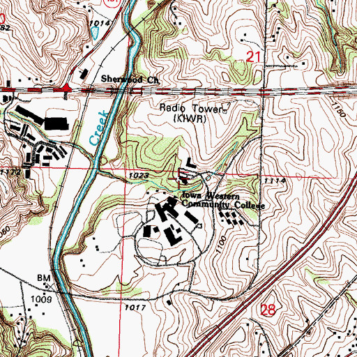 Topographic Map of Looft Hall, IA