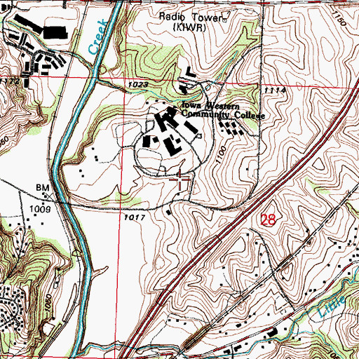 Topographic Map of Maintenance Building, IA