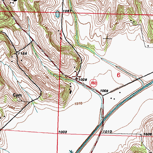 Topographic Map of Reels Post Office (historical), IA