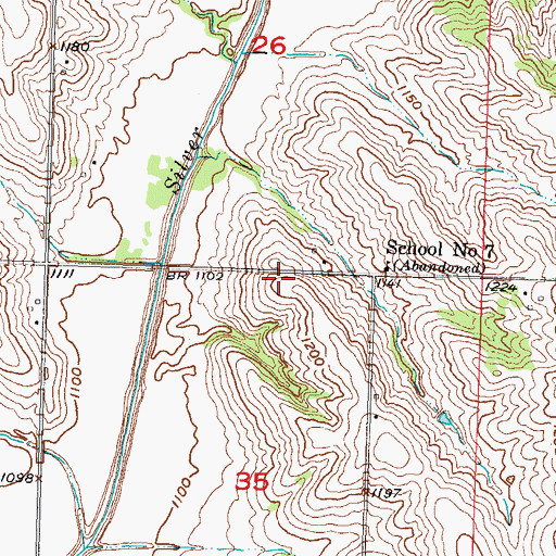 Topographic Map of Blair Post Office (historical), IA