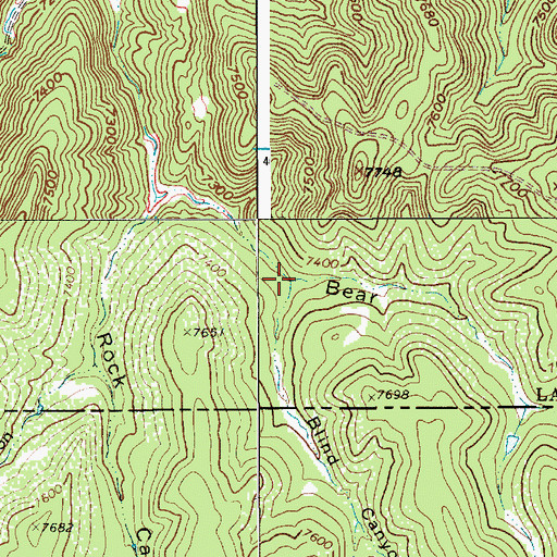 Topographic Map of Blind Canyon, CO
