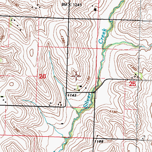 Topographic Map of Armour Post Office (historical), IA