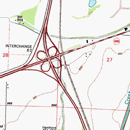Topographic Map of Clara, IA