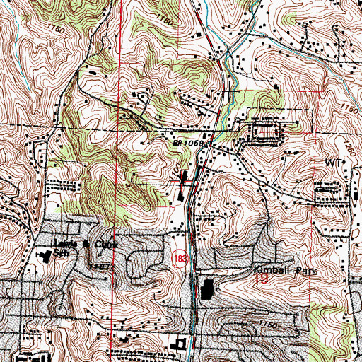 Topographic Map of Loess Hills Nursing and Rehabilitation Center, IA