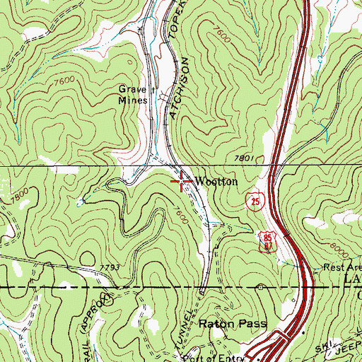 Topographic Map of Wootton, CO