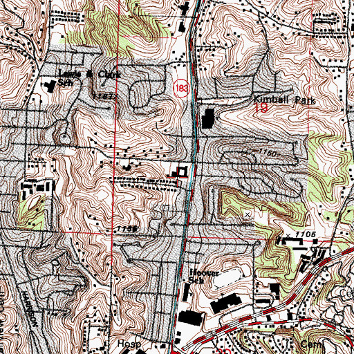 Topographic Map of Bethany Lutheran Home, IA