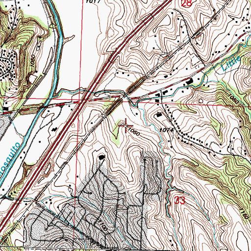 Topographic Map of Amelia House, IA