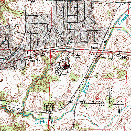 Topographic Map of Risen Son Christian Village Center, IA