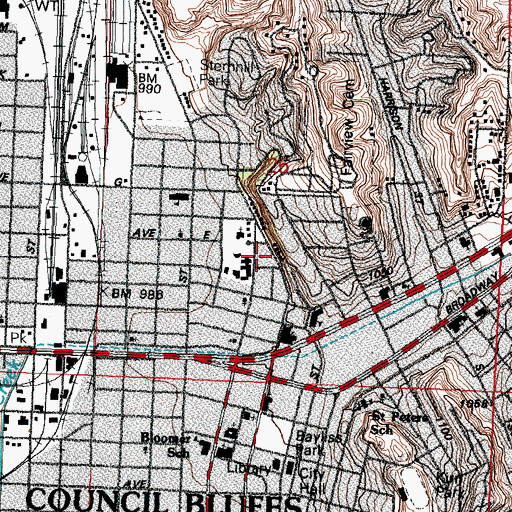 Topographic Map of Lemen Visitor Center, IA