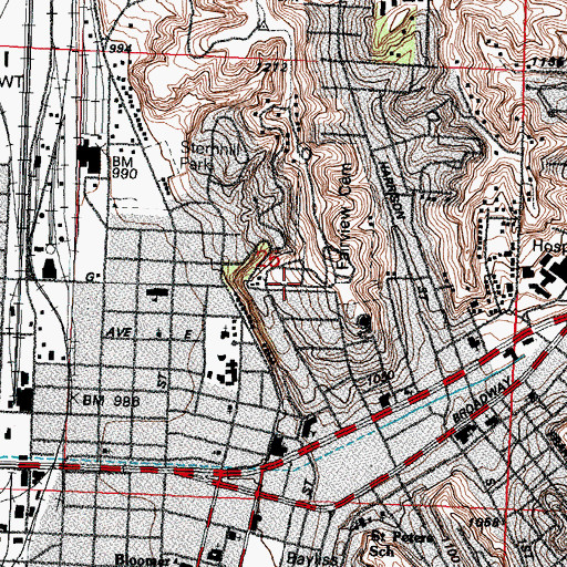 Topographic Map of Ruth Anne Dodge Memorial, IA