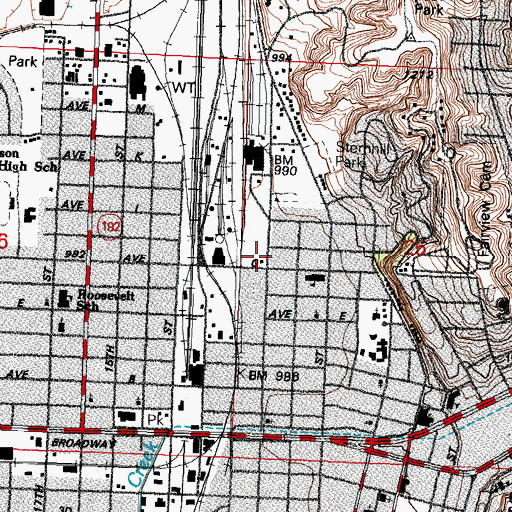 Topographic Map of Bartlett and Company Grain Elevator, IA