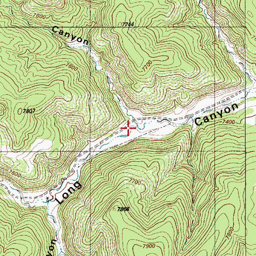 Topographic Map of Granite Canyon, NM