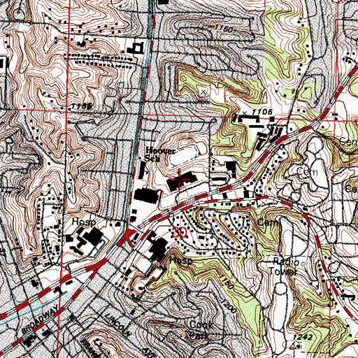 Topographic Map of Gerald W Kirn Middle School, IA
