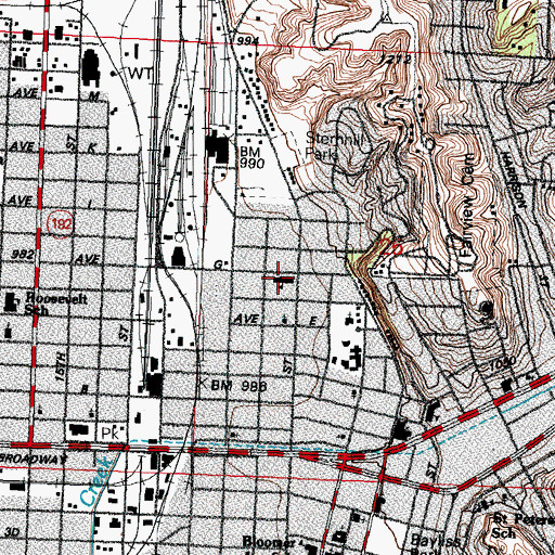 Topographic Map of Kanesville Alternative Learning Center, IA