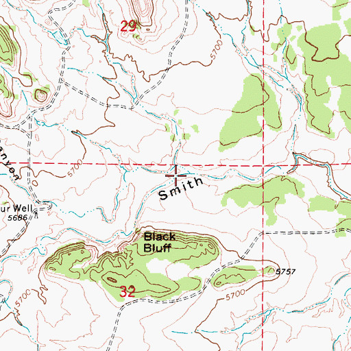 Topographic Map of Miners Canyon, CO