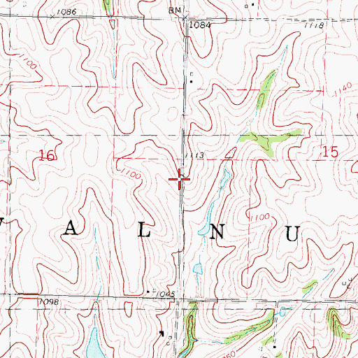 Topographic Map of Cory Post Office (historical), IA