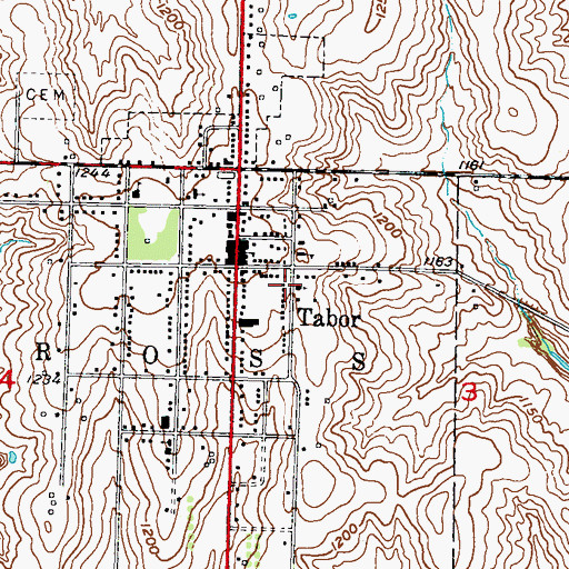 Topographic Map of Reorganized Church of Jesus Christ of Latter Day Saints, IA