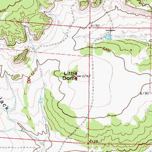 Topographic Map of Little Dome, CO