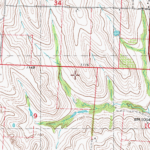 Topographic Map of Fremont County Fairgrounds, IA
