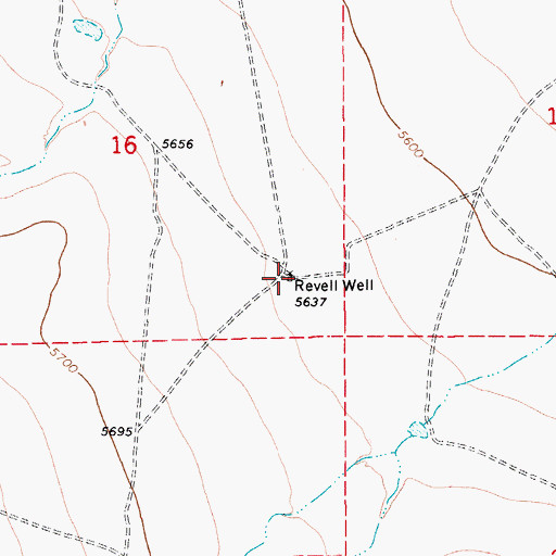 Topographic Map of Revell Well, CO