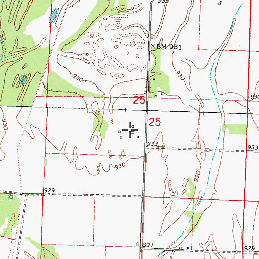 Topographic Map of Lambert Cemetery, IA