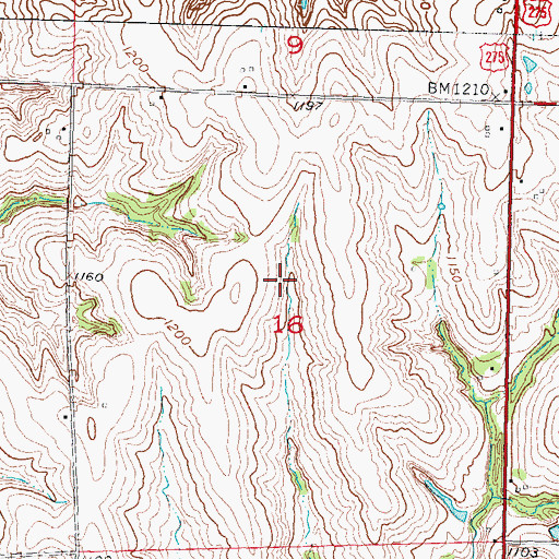 Topographic Map of Ross Cemetery, IA
