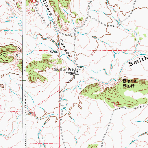 Topographic Map of Sulfur Well, CO