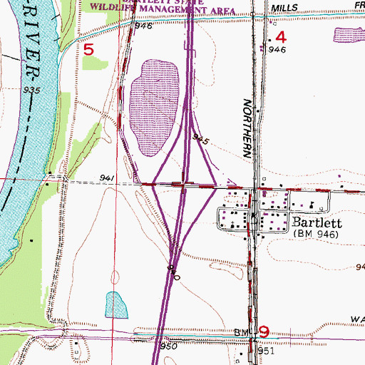 Topographic Map of Interchange 24, IA