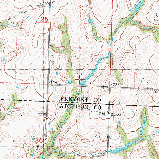 Topographic Map of McKissacks Grove Post Office (historical), IA
