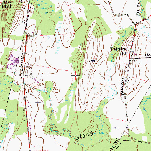 Topographic Map of Airways Golf Course, CT