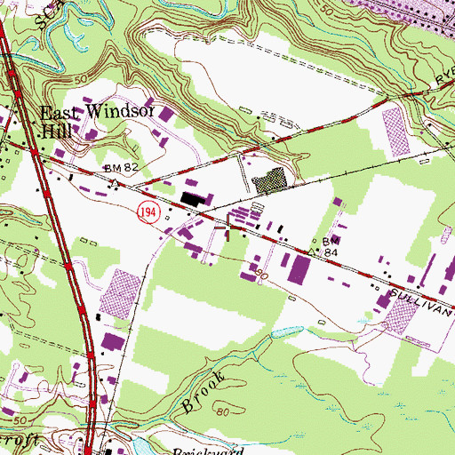 Topographic Map of Alliance Christian Fellowship, CT