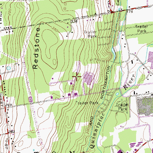 Topographic Map of Barge Canal Industrial Park, CT