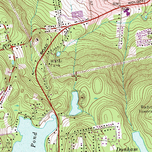 Topographic Map of Barnes Nature Center, CT