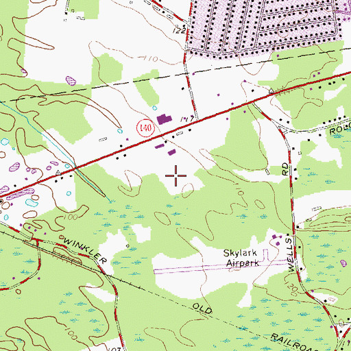 Topographic Map of Bassdale Plaza Shopping Center, CT