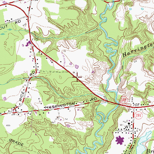 Topographic Map of Bethany Baptist Church, CT