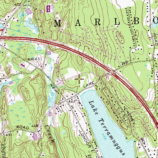 Topographic Map of Blish Park, CT