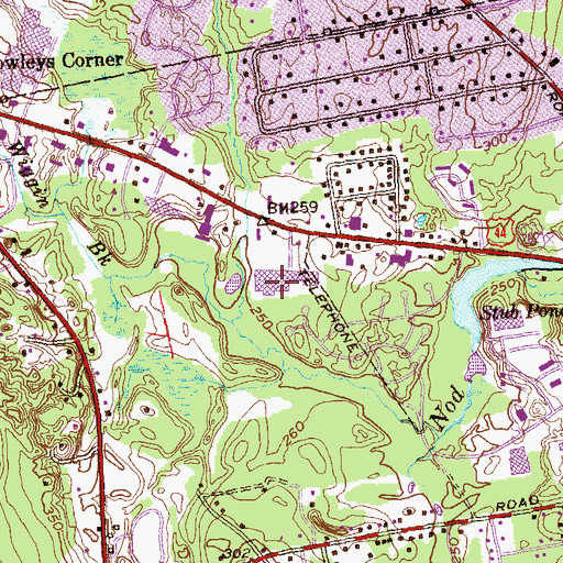 Topographic Map of Caldor Plaza Shopping Center, CT