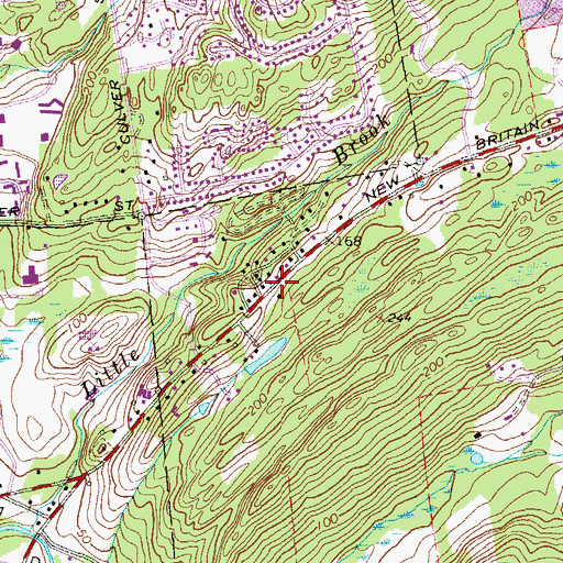 Topographic Map of Caldor Plaza Shopping Center, CT
