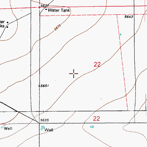 Topographic Map of Tyrone Flats, CO