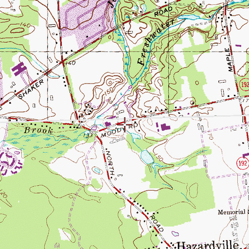 Topographic Map of Central Library, CT