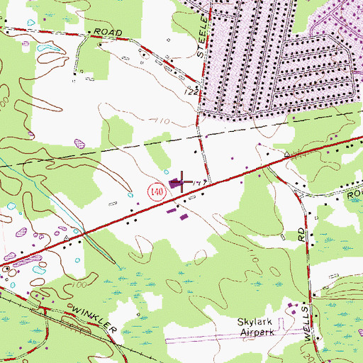 Topographic Map of Chesters Shopping Center, CT