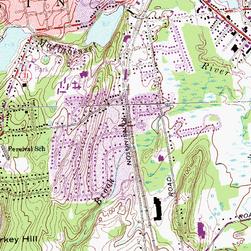Topographic Map of Christian Life Church, CT
