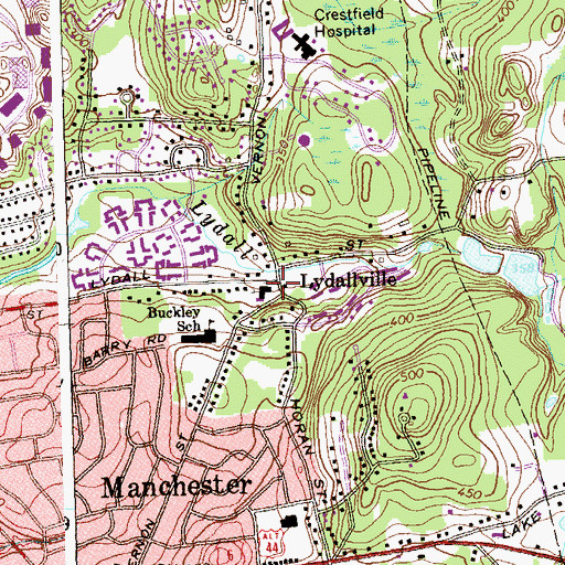 Topographic Map of Church of Christ, CT