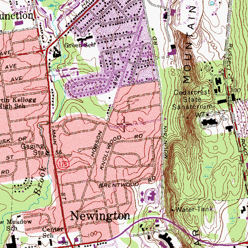 Topographic Map of Colonial Chapel, CT
