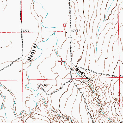 Topographic Map of Bobcat Canyon, CO