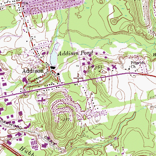 Topographic Map of Congregation Kol Havarim, CT